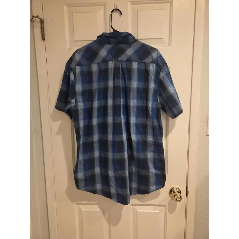 XXL Levi's Men's Blue Plaid Short Sleeve Button-Up Shirt